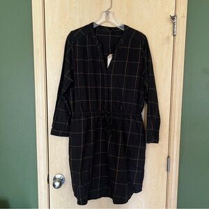 Prana Loop to Pines Dress - Charcoal/Tan